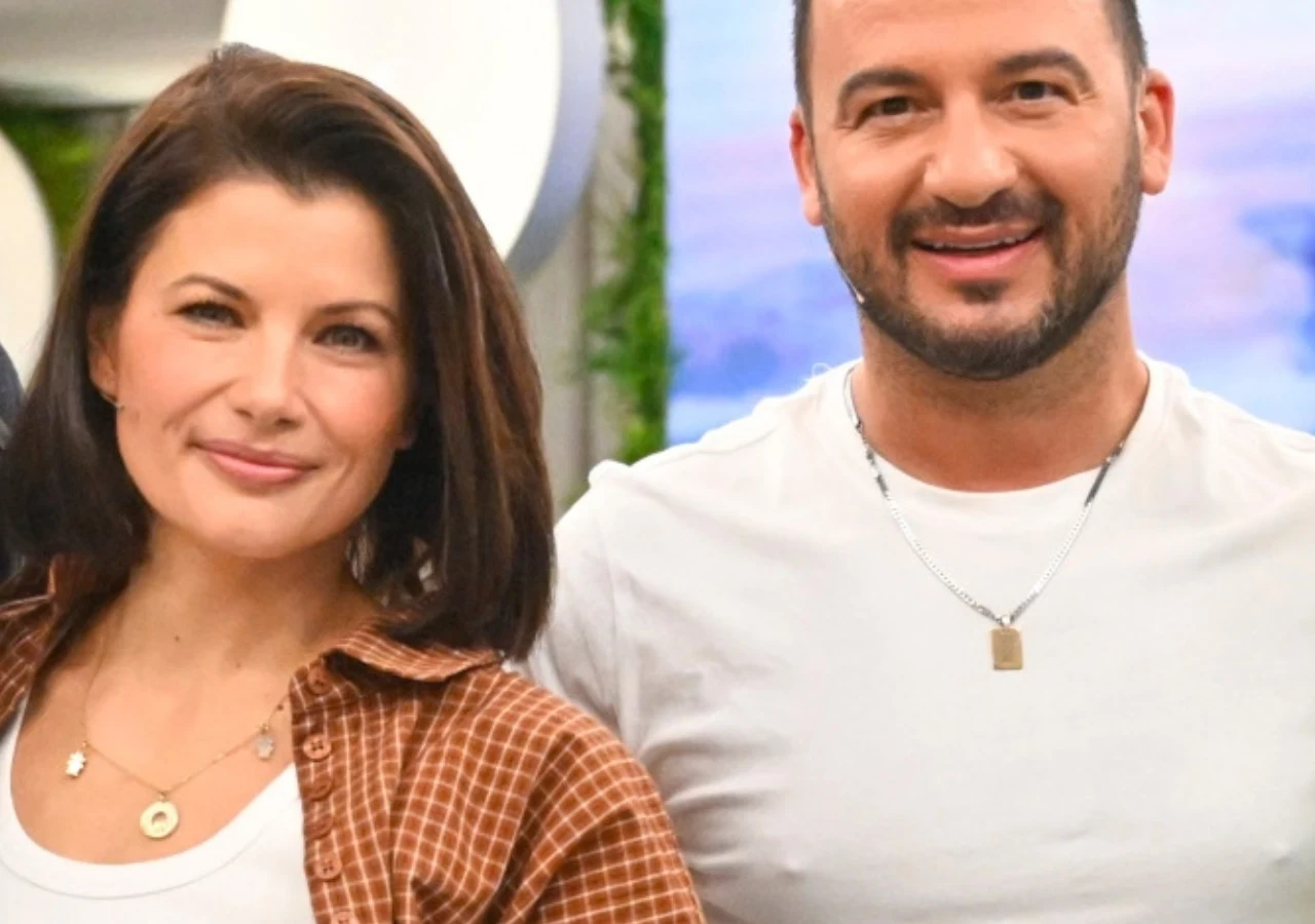 Agnieszka Sienkiewicz, Stefano Terrazzino Agnieszka Sienkiewicz i Stefano Terrazzino podczas wizyty w programie Halo tu Polsat.