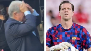 Szczęsny nie wstał z ławki, a znów o nim głośno. Jeszcze ta reakcja Laporty