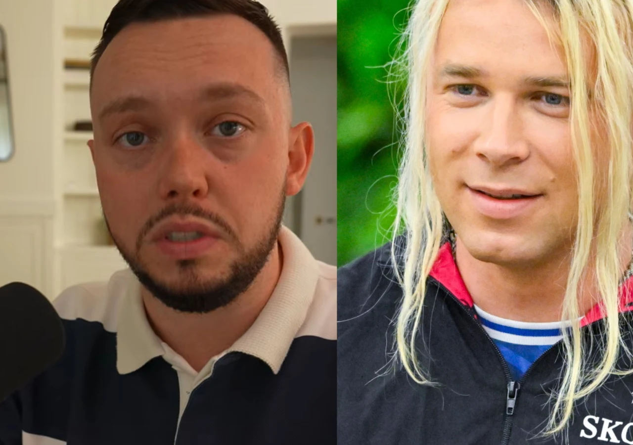Książulo, Skolim Youtuber Książulo oraz wokalista i przedsiębiorca Skolim stojący obok siebie.