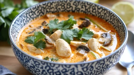 Tom yum z kurczakiem to sycąca i rozgrzewająca zupa na chłodne dni