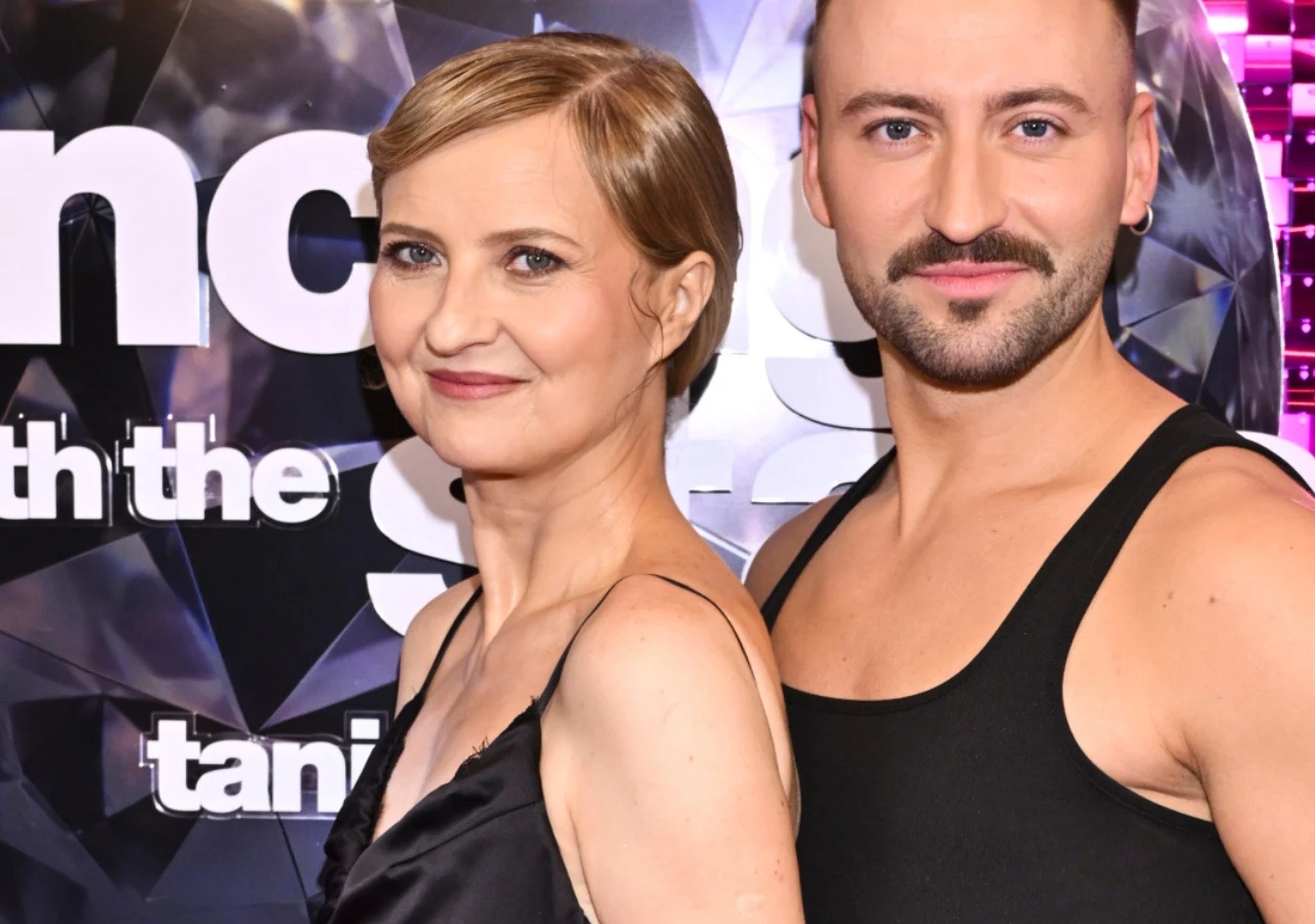 Izabela Kuna i Michał Bartkiewicz w programie "Taniec z gwiazdami" Aktorka Izabela Kuna i tancerz Michał Bartkiewicz, uczestnicy 19. sezonu programu "Taniec z gwiazdami"