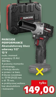 Akumulatorowy klucz udarowy Parkside