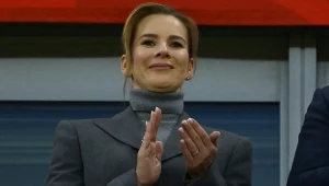 Pierwsza dama Marta Nawrocka podczas meczu Polska - Belgia