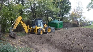 Prace poszukiwawcze prowadzone przez ukraińską ekspedycję w Łaskowie (woj. lubelskie)