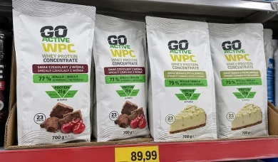 Odżywka białkowa Go Active w Biedronce za 89,99 zł, wanilia online 74,99 zł