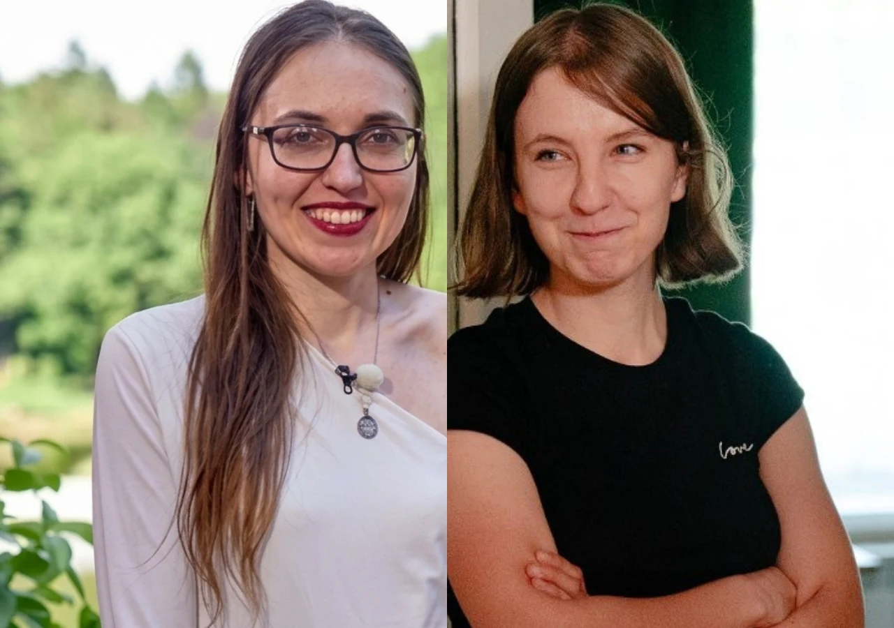 Kandydatki Wiktora z 13. sezonu "Rolnik szuka żony": Zuzanna i Małgorzata Kandydatki Wiktora z 13. sezonu "Rolnik szuka żony": Zuzanna w białej bluzce i Małgorzata w czarnej