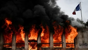 Podpalono budynek w Lyonie w trakcie ogólnokrajowych protestów we Francji