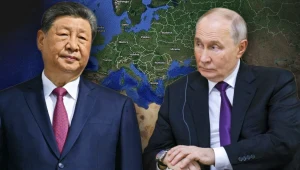 Przywódcy Chin Xi Jinping i Rosji Władimir Putin. Ilustracyjne