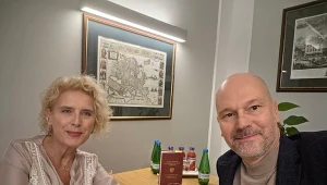 Sędzia Magdalena Bentkowska i Maciej Berek w siedzibie TK