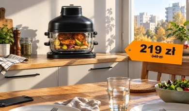Air fryer Lidl ze szklanym pojemnikiem za 219 zł od 26.10, Kaufland ma tę cenę z kartą