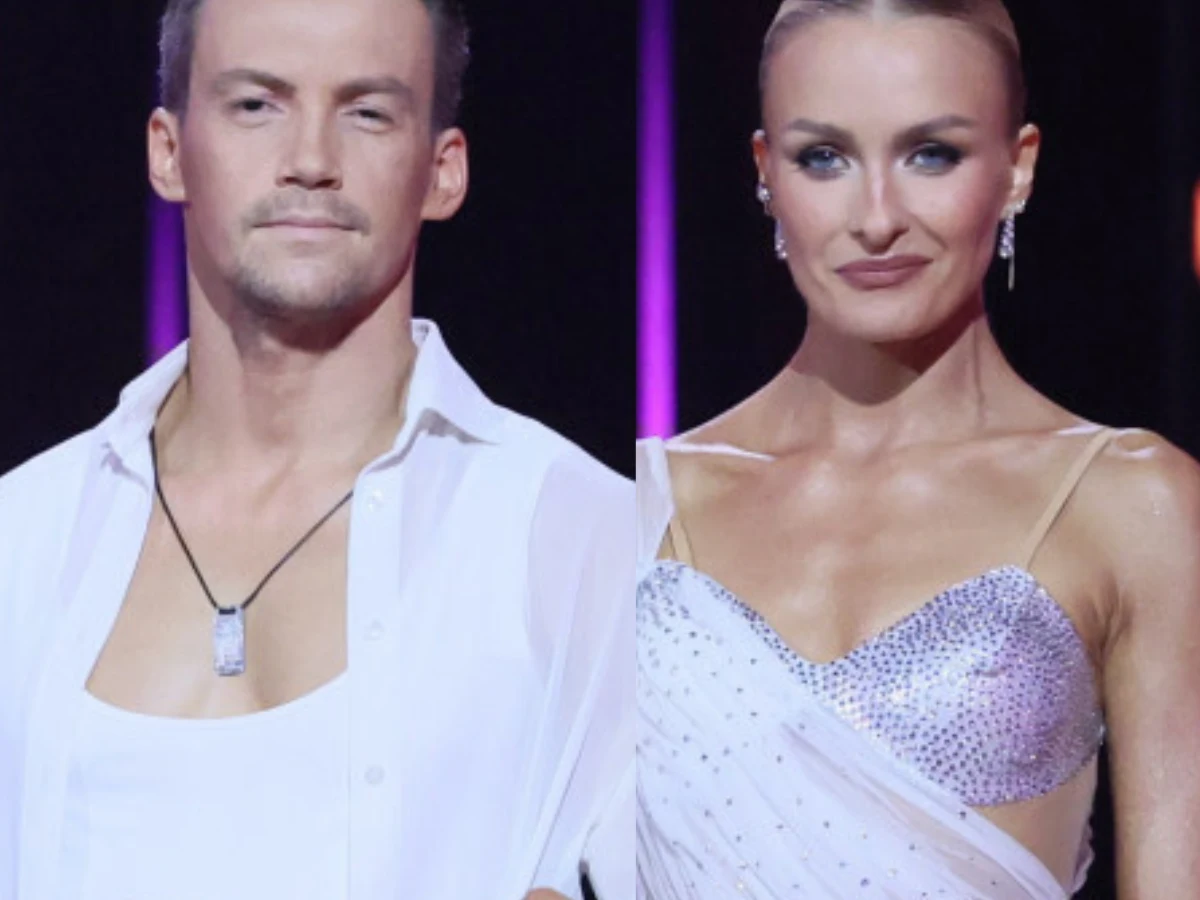 Krzysztof Kwiatkowski. Sara Janicka Krzysztof Kwiatkowski, Sara Janicka w strojach tanecznych na planie "Tańca z gwiazdami".