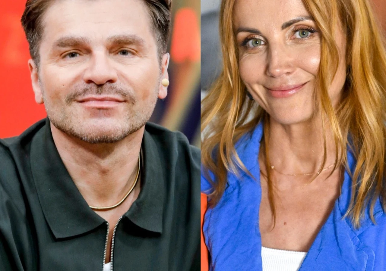 Łukasz Zagrobelny, Katarzyna Zielińska Uśmiechnięci Łukasz Zagrobelny, Katarzyna Zielińska na wspólnym zestawieniu zdjęć.