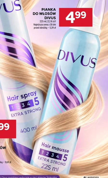 Мус для волосся Divus