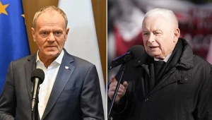 Nowy sondaż nie daje rządzącej koalicji większości. Na zdj. Donald Tusk i Jarosław Kaczyński