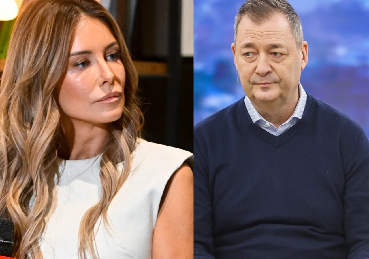 Małgorzata Rozenek-Majdan, Jacek Rozenek Małgorzata Rozenek-Majdan i Jacek Rozenek na archiwalnym wspólnym zdjęciu na neutralnym tle.