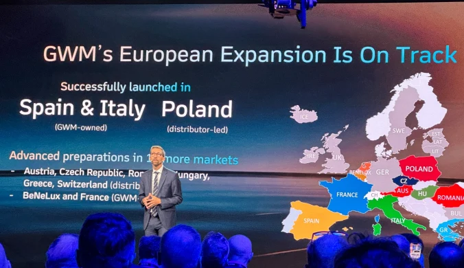 Thiemo Jahnke podczas GWM Tech Day w Mediolanie. Polska jest jednym z pierwszych rynków objętych nową europejską ekspansją koncernu.