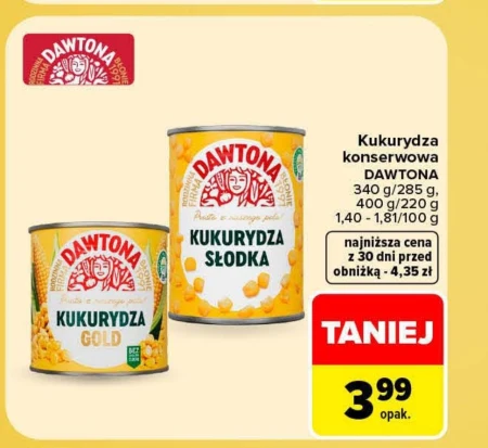 Консервована кукурудза Dawtona