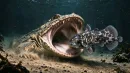 Gerrothorax maritimus był płazem o wielkiej paszczy, który żył w morzu