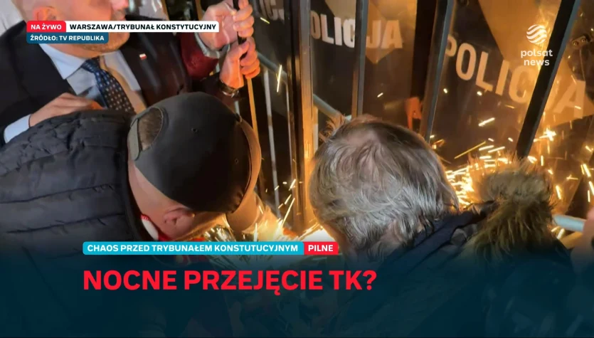 Brama TK sforsowana. Łańcuch przecięto szlifierką 