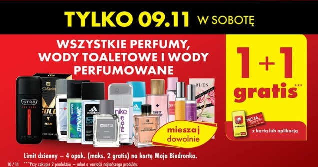 1+1 GRATIS na wszystkie perfumy, wody toaletowe i wody perfumowane /Biedronka /INTERIA.PL