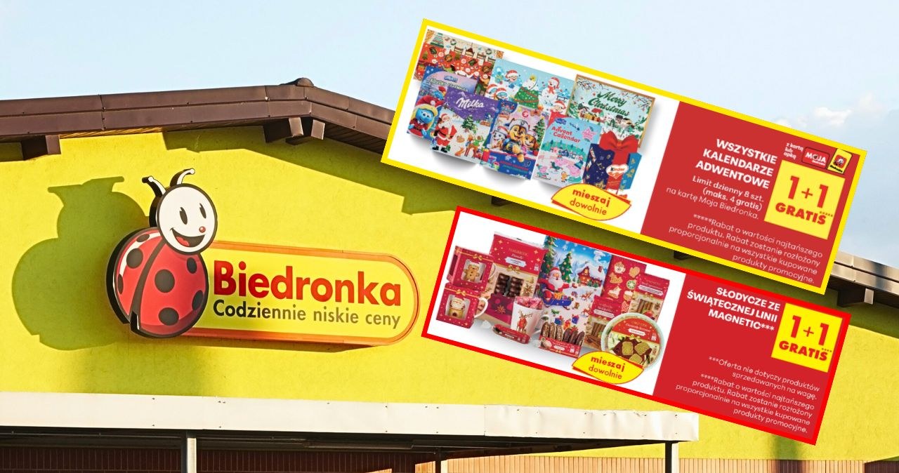 1+1 GRATIS słodycze świąteczne Magnetic i kalendarze adwentowe w Biedronce /Biedronka /INTERIA.PL