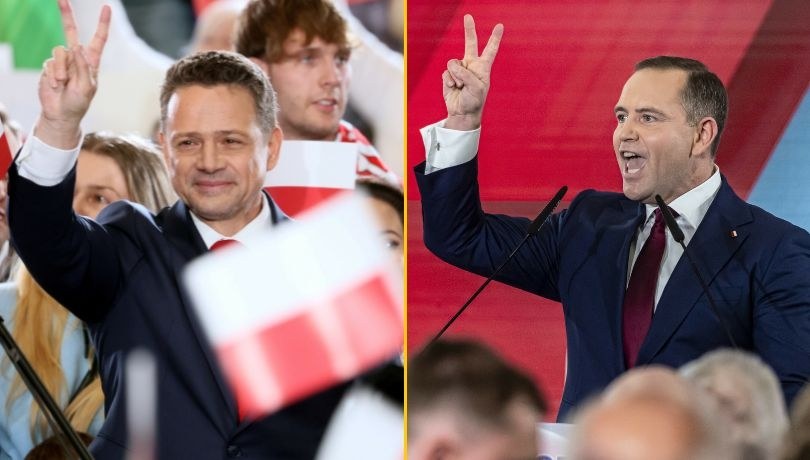 1 czerwca w II turze wyborów prezydenckich zmierzą się właśnie Trzaskowski i Nawrocki. /Pawel Wodzynski/ Piotr Hukalo /East News