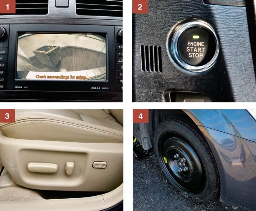 1. Ekran wyświetlający wskazania nawigacji występuje w dwóch rozmiarach: 6,5 i 7 cali. 2. Bezkluczykowy dostęp: Sol Plus i Prestige. Wszystkie auta mają za to elektryczny „ręczny”. 3. Elektrycznie regulowane fotele skórzane (skóra naturalna + eko): w wersji Prestige. 4. Większość aut ma koło dojazdowe. Wersja 2.2 D-CAT Prestige - tylko zestaw naprawczy. /Motor