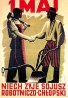 1 Maj. Niech żyje sojusz robotniczo-chłopski, plakat Konstantego Sopoćki, 1948 /Encyklopedia Internautica