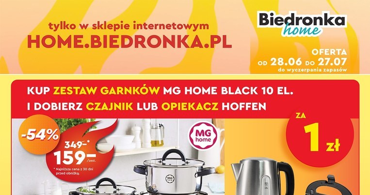 10-elementowy komplet garnków MG Home w świetnej cenie! Biedronka obniżyła cenę o 190 zł /Biedronka Home /INTERIA.PL