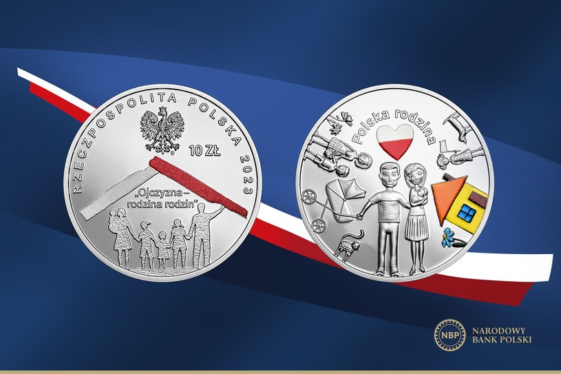 10 maja NBP rozpocznie sprzedaż nowej monety kolekcjonerskiej "W Polskę wierzę - Polska rodzina" /Materiały promocyjne NBP /