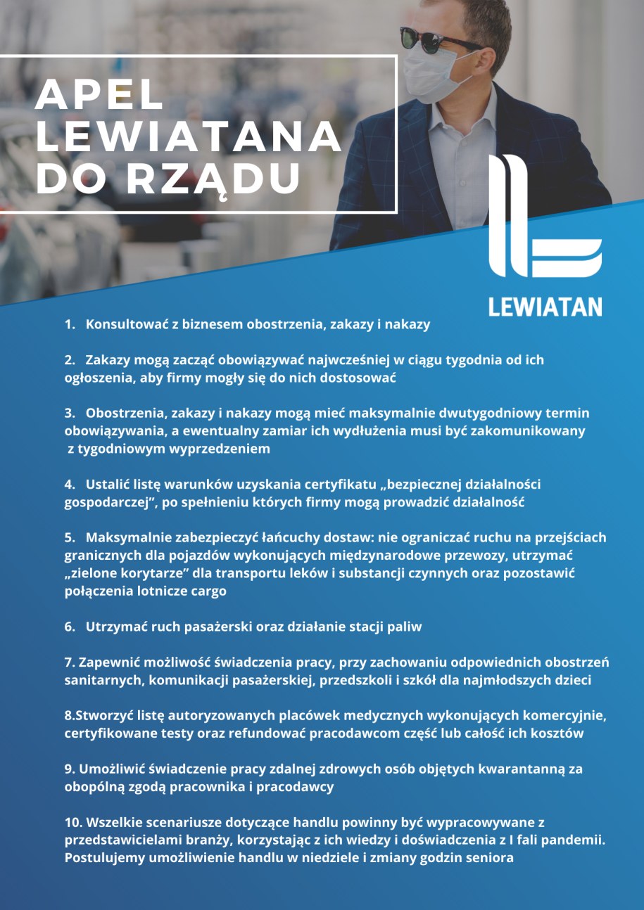 10-punktowy apel Konfederacji Lewiatan do rządu /materiały prasowe /