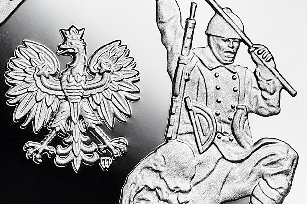 100-lecie czynu zbrojnego Polonii amerykańskiej, 10 zł - detal awersu /NBP