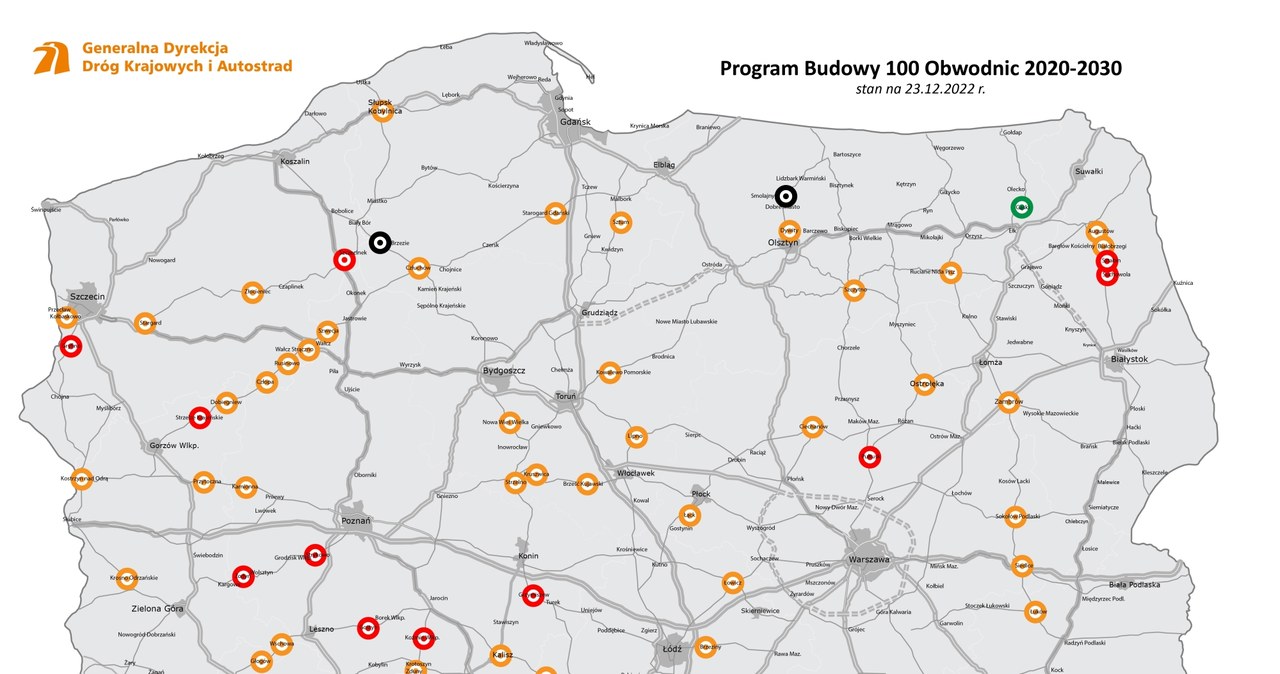 100 obwodnic w 10 lat. Sprawdzamy postęp prac /GDDKiA