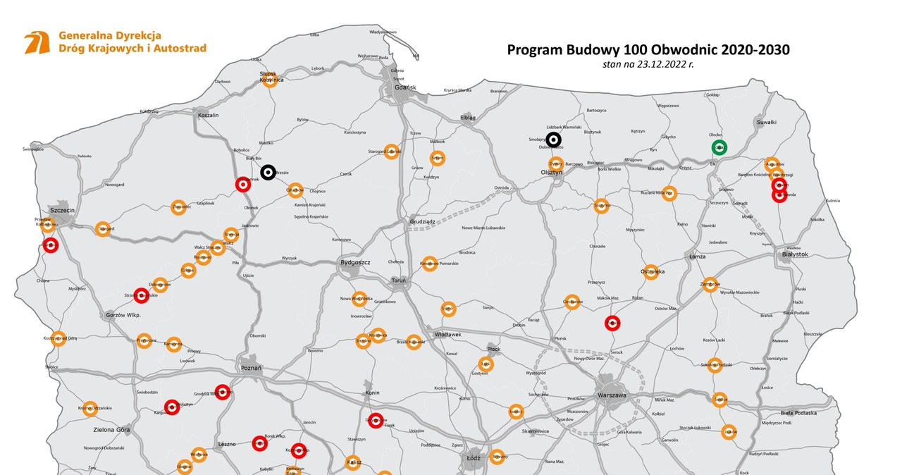 100 obwodnic w 10 lat. Sprawdzamy postęp prac /GDDKiA