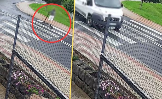 12-latek na hulajnodze wjechał prosto pod auto. Dramatyczny filmik