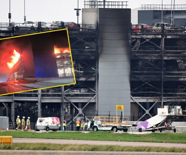 1200 aut spłonęło na parkingu na lotnisku Luton. Łuna ognia