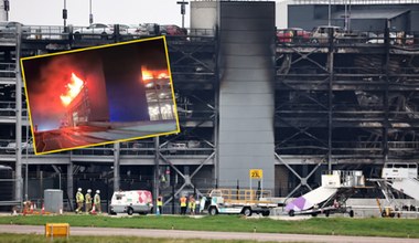 1200 aut spłonęło na parkingu na lotnisku Luton. Łuna ognia