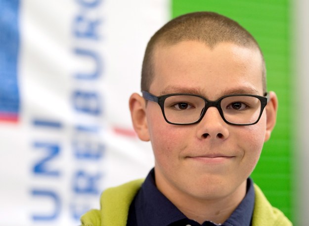 14-letni Bastian Eichenberger ze Szwajcarii /Patrick Seeger  /PAP/EPA