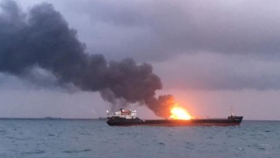 14 ofiar pożaru statków w Cieśninie Kerczeńskiej