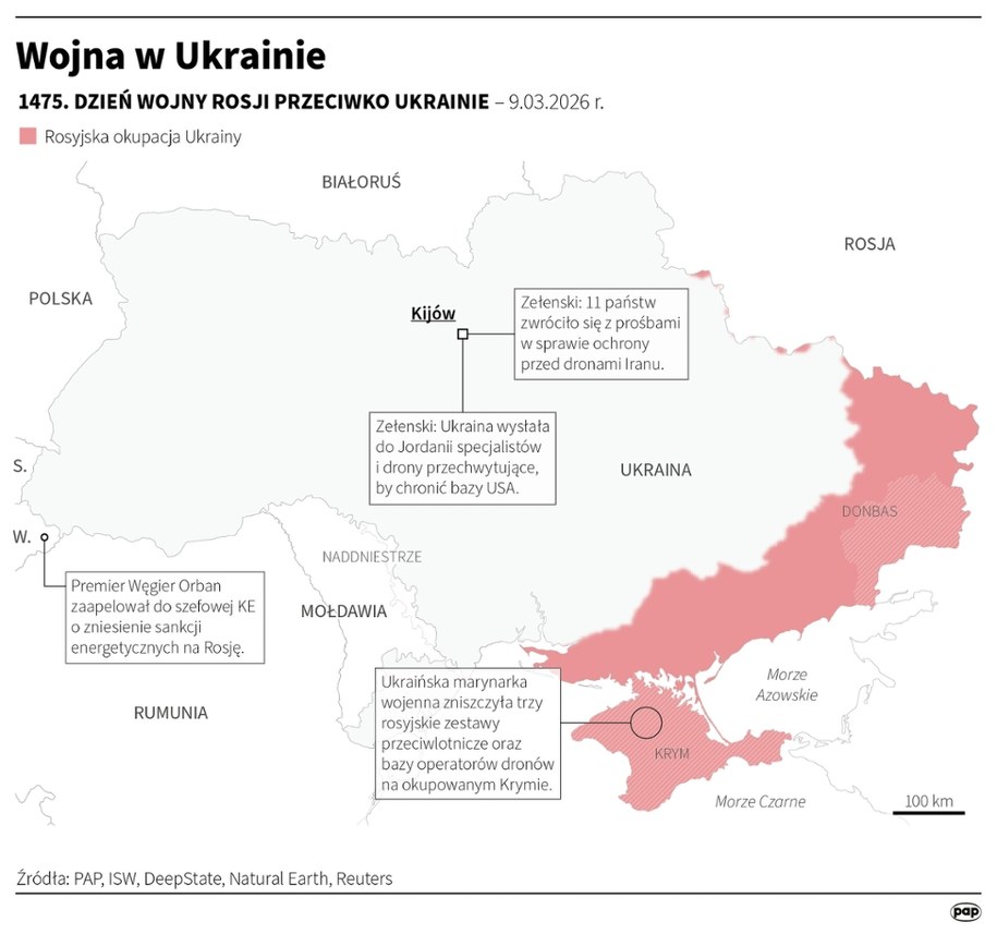 1475. dzień wojny Rosji przeciwko Ukrainie /Michał Czernek