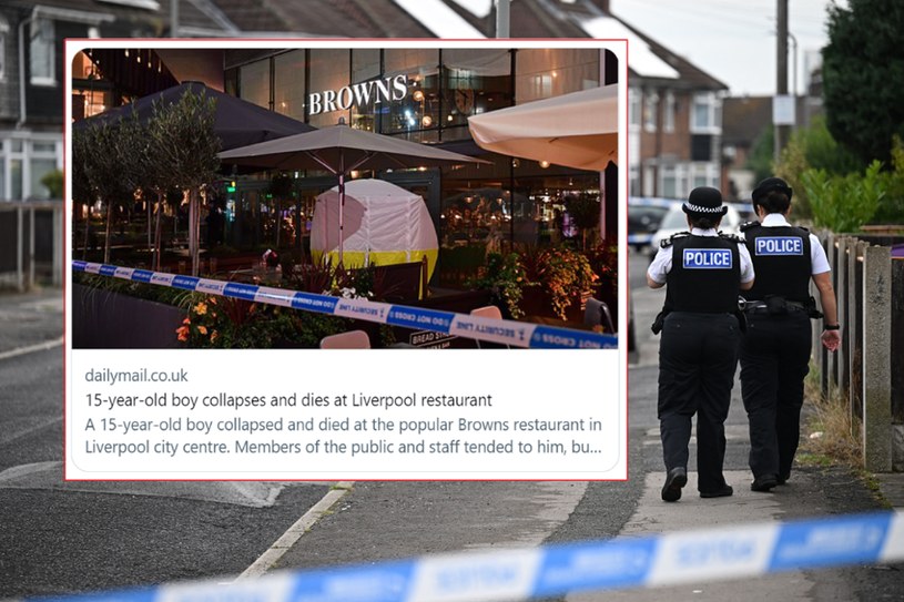 15-latek zasłabł w restauracji w Liverpoolu. Nastolatek nie żyje