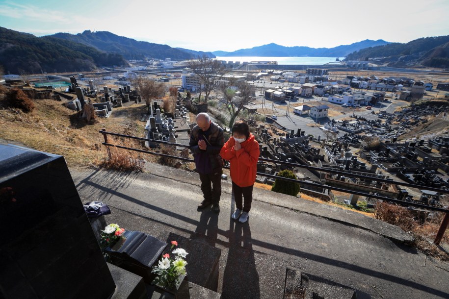 15. rocznica uderzenia tsunami w Japonię /EPA/JIJI PRESS JAPAN OUT EDITORIAL  /PAP/EPA