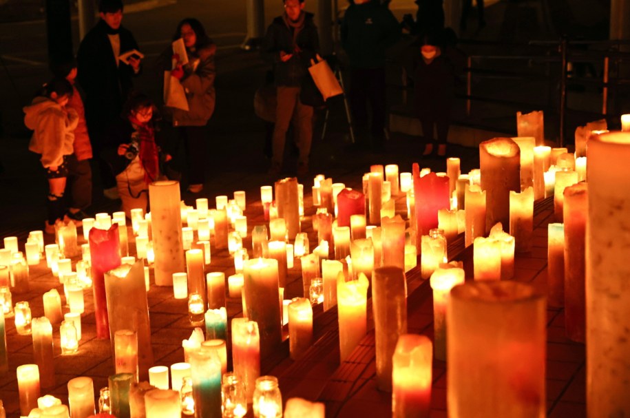 15. rocznica uderzenia tsunami w Japonię /EPA/JIJI PRESS JAPAN OUT EDITORIAL  /PAP/EPA