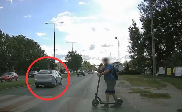 1500 zł mandatu i 15 pkt karnych dla kierowcy volkswagena. Wszystko się nagrało