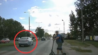 1500 zł mandatu i 15 pkt karnych dla kierowcy volkswagena. Wszystko się nagrało