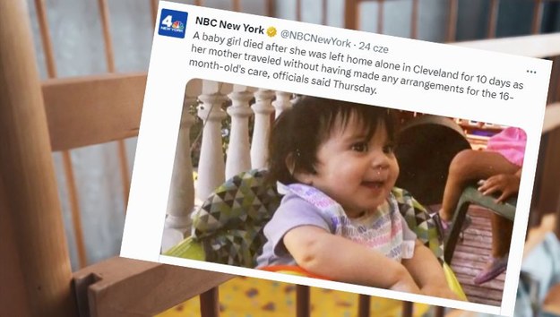 16-miesięczne dziecko zmarło z głodu zostawione przez matkę bez opieki (fot. Shutterstock/Twitter/@NBCNewYork) /
