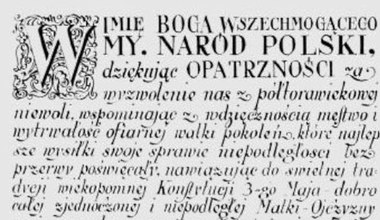 17 marca 1921 r. "My, Naród Polski...". Uchwalenie Konstytucji marcowej