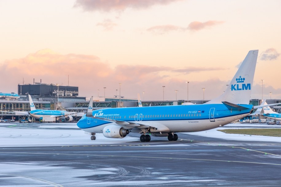170 lotów odwołanych na lotnisku Schiphol z powodu śniegu i silnego wiatru /Shutterstock