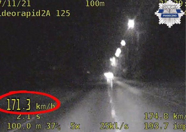 171 km/h w obszarze zabudowanym miał na liczniku zatrzymany w Piasecznie kierowca infinity. /Policja