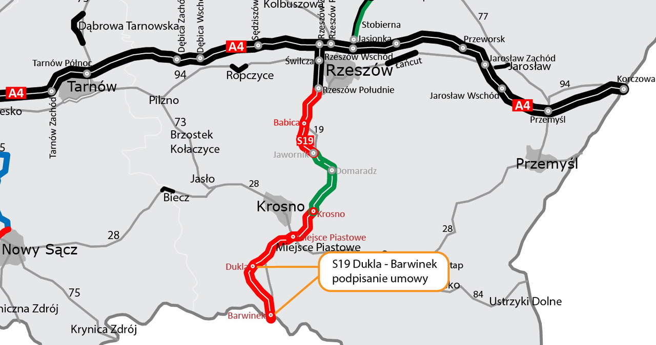 18-kilometrowa trasa doprowadzi drogę S19 Via Carpatia do granicy ze Słowacją /GDDKiA